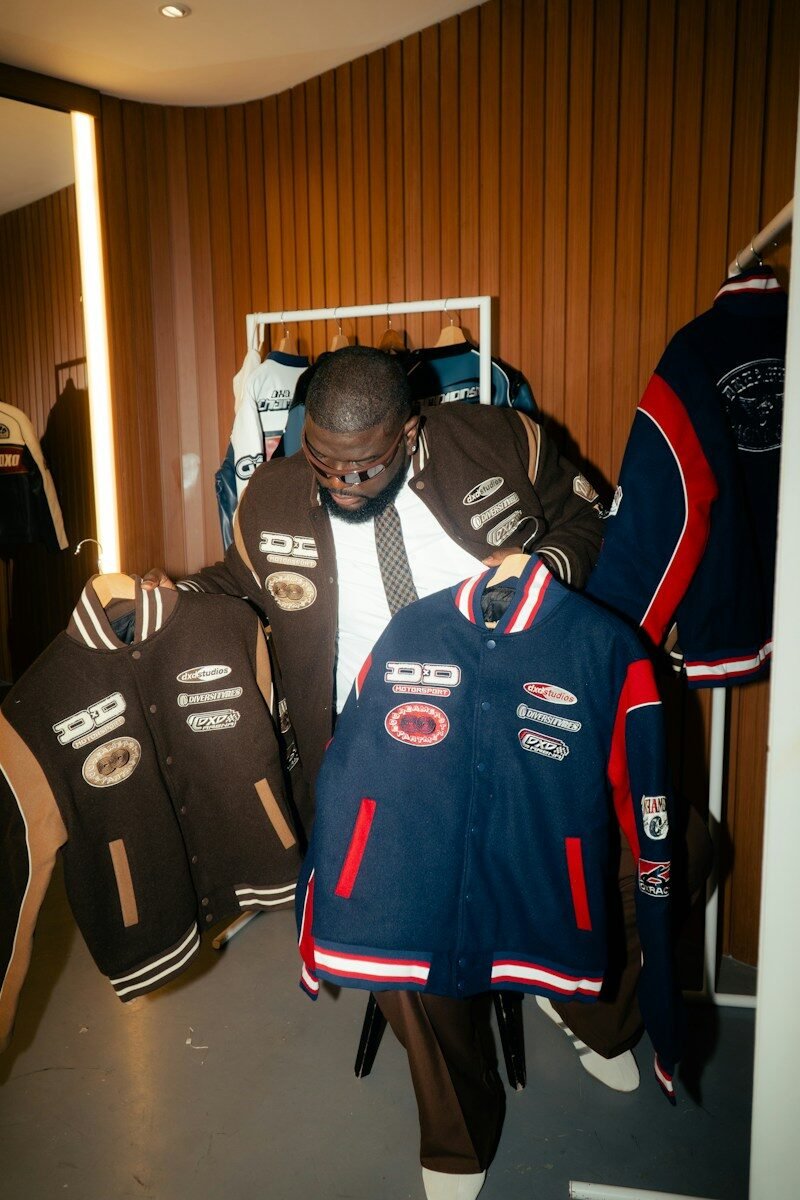 Chenille patch on a varsity jacket